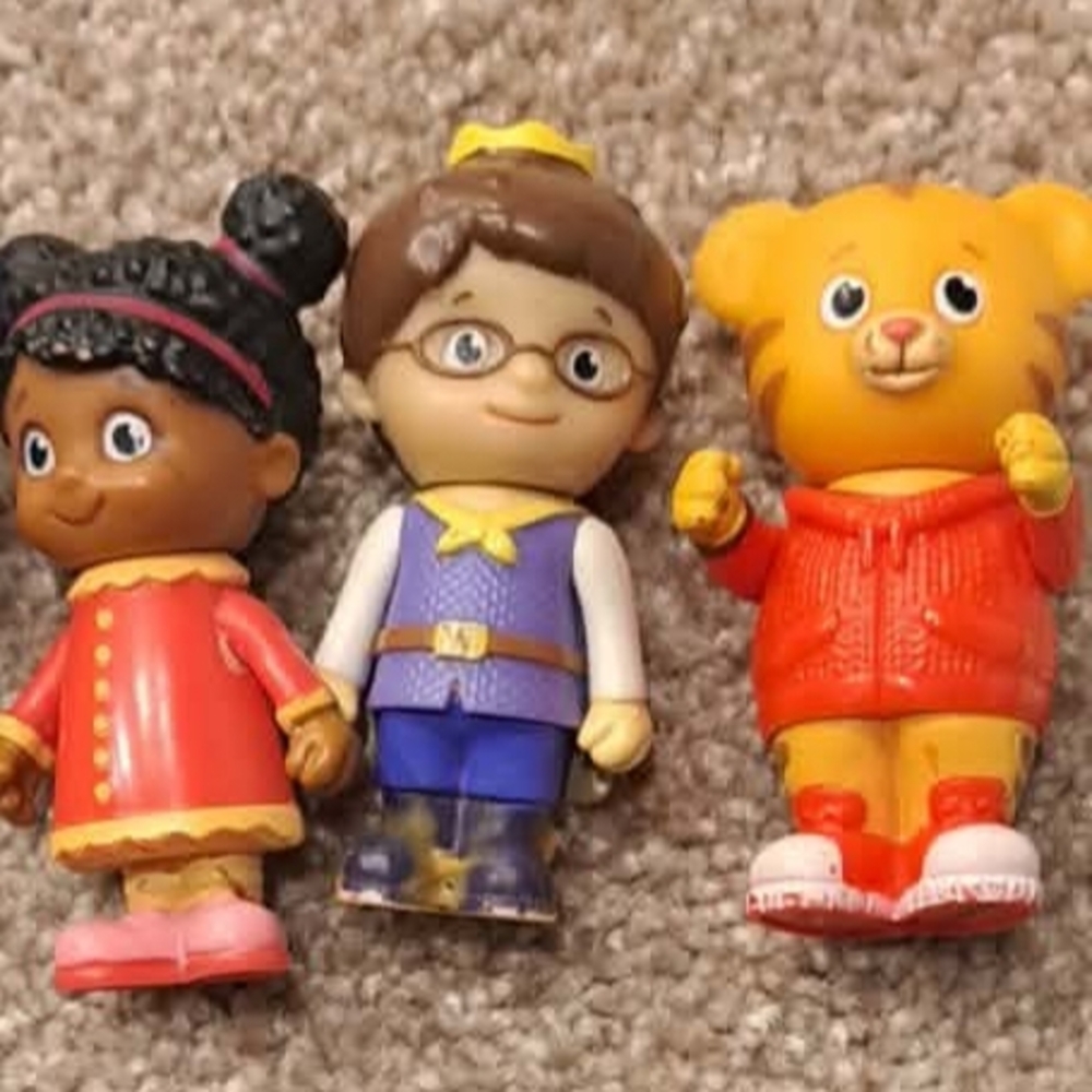 Kids Action Figure Set with Red, Blue, and Orange Characters